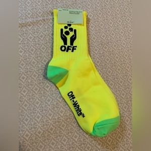 Off white socks neon
